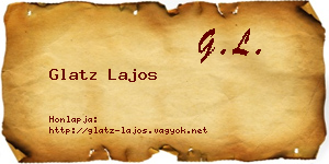 Glatz Lajos névjegykártya