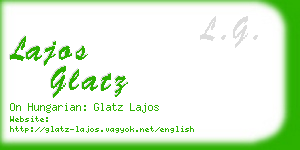 lajos glatz business card